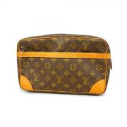 Pre-owned Fabric clutches Louis Vuitton Vintage , Brown , Dames