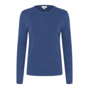 Eenvoudige Pullover Trui Ensign Blue Soaked in Luxury , Blue , Dames