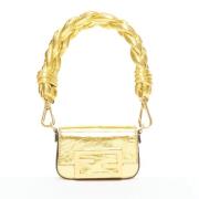 Pre-owned Leather shoulder-bags Fendi Vintage , Yellow , Dames