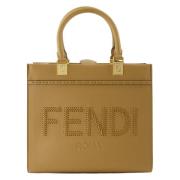 Bruine Sunshine Shopper Fendi , Beige , Dames