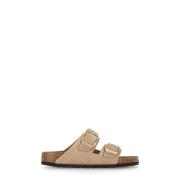 Arizona Big Buckle Sandalen Birkenstock , Beige , Dames