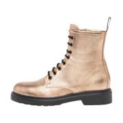 Elegante Gouden Dames Veterschoenen Nerogiardini , Yellow , Dames