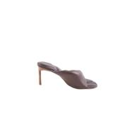 Pre-owned Leather heels Jacquemus Pre-owned , Brown , Dames