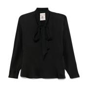 Zwarte Oriana Shirt Semicouture , Black , Dames