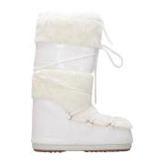 Witte Eco-Bont Waterdichte Winterlaarzen Moon Boot , White , Dames