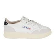 Witte Zwarte Sneakers met Suède Detail Autry , White , Dames