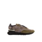 Leren Mesh Sneakers Ghoud , Green , Heren