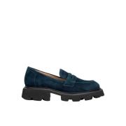 Mocassin met plat platform Alma EN Pena , Blue , Dames