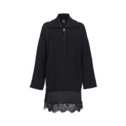 Gelaagde Kant Rits Jurk Zwart Pinko , Black , Dames