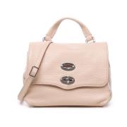 Roze Leren Dubbele Slot Tas Zanellato , Pink , Dames