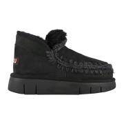 Eskimo Bounce Suède Enkellaars Mou , Black , Dames