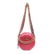 Pre-owned Leather chanel-bags Chanel Vintage , Pink , Dames