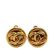 Pre-owned Fabric chanel-jewelry Chanel Vintage , Yellow , Dames