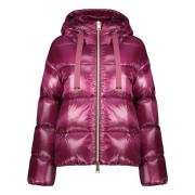 Korte donsjas met capuchon Herno , Purple , Dames