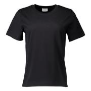 Basis T-shirt in Zwart Closed , Black , Dames