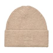 Gebreide Beanie Accessoire in Beige Lollys Laundry , Beige , Dames