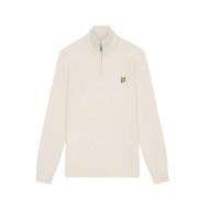 Quarter Zip Shaker Stitch Sweater Lyle & Scott , Beige , Heren