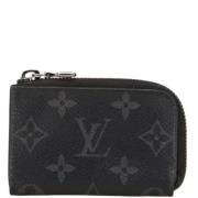 Pre-owned Leather wallets Louis Vuitton Vintage , Black , Dames