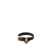 Saffiano Leren Armband Zwart Prada , Black , Dames