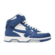 Blauwe Sneakers Mid Top Schoenen Off White , Blue , Heren