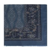 Kasjmier sjaal met decoratief patroon Etro , Blue , Heren