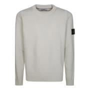 Lambswool Crew Neck Sweater Stone Island , Gray , Heren