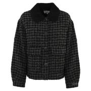 Zwart Tweed Overshirt met Lurex Details MC2 Saint Barth , Black , Dame...