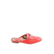 Pre-owned Leather mules Hermès Vintage , Red , Dames