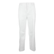 Stretch Katoen Elastaan Broek Dondup , White , Dames