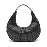 Eco-leer Maan Ontwerp Tas met Strass Liu Jo , Gray , Dames