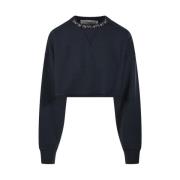 Kristal Kraag Cropped Sweatshirt Golden Goose , Black , Dames