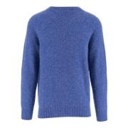 Blauwe Wol Crew Neck Sweater Howlin' , Blue , Heren