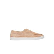 Chad Beige Suède Sneakers Scarosso , Beige , Heren