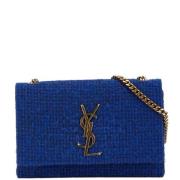 Pre-owned Fabric shoulder-bags Saint Laurent Vintage , Blue , Dames