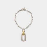 Metalen Ketting - Zilver - Sluitingssluiting Paco Rabanne , Gray , Dam...