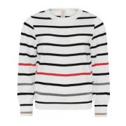 Sportieve Gestreepte O-Hals Trui Off-White Skovhuus , Multicolor , Dam...