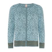 Bloemen Vest Arctisch Patroon Skovhuus , Blue , Dames