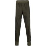 Elegante Groene Wollen Casual Broek Jil Sander , Green , Heren