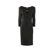 Midi Jurk Art. A24Cpab007 Simona Corsellini , Black , Dames