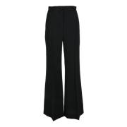 Elegante Triacetaat Polyester Broek Max Mara Weekend , Black , Dames