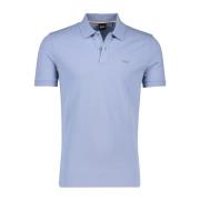 Blauw poloshirt korte mouw Hugo Boss , Blue , Heren