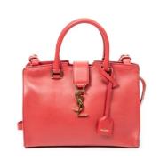 Pre-owned Leather totes Yves Saint Laurent Vintage , Red , Dames