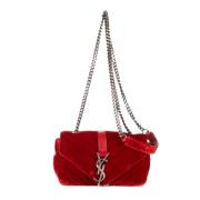 Pre-owned Canvas shoulder-bags Yves Saint Laurent Vintage , Red , Dame...