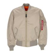 Vintage Reversible Bomber Jacket Sand Alpha Industries , Beige , Heren