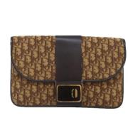 Pre-owned Canvas clutches Dior Vintage , Brown , Dames