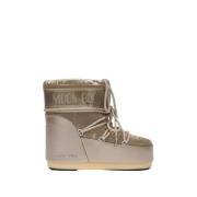 Gouden Satijnen Waterdichte Winterlaarzen Moon Boot , Yellow , Dames