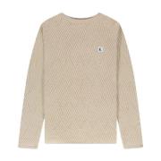 Zig-Zag Patroon Sweater 'Jeff' Kultivate , Beige , Heren