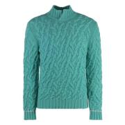 Cashmere Coltrui met Kabelbreisel Malo , Green , Heren