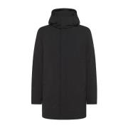 Waterafstotende trenchcoat met capuchon Peuterey , Black , Heren