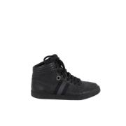 Pre-owned Leather sneakers Gucci Vintage , Black , Dames